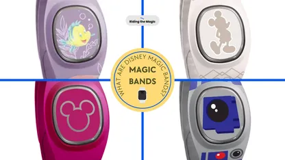 Collage of Disney Magic Bands with the title "What are Disney Magic Bands?"