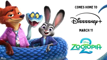 Nick Wilde, Gary the snake and Judy Hopps promote Disney’s Zootopia 2, coming home to Disney+ on 11 March.