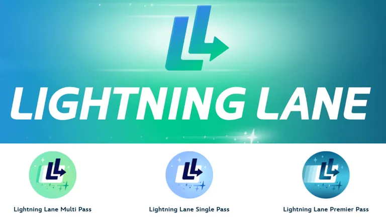 Lightning Lane logo above options for Multi Pass, Single Pass and Premier.