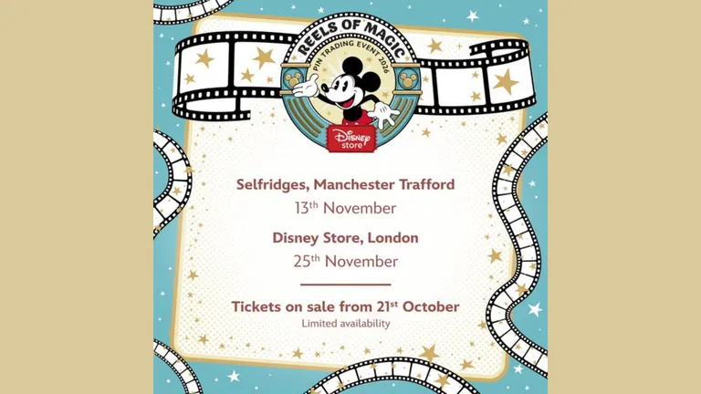 Reels of Magic: Selfridges Manchester Trafford, 13th November; Disney Store London, 25th November. Tickets on sale 21st October.
