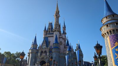 Cinderella's Castle at Walt Disney World Resort in Florida on a sunny day