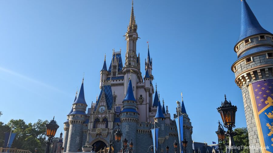Cinderella's Castle at Walt Disney World Resort in Florida on a sunny day