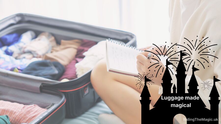A woman packing her suitcase for a trip to Disney World
