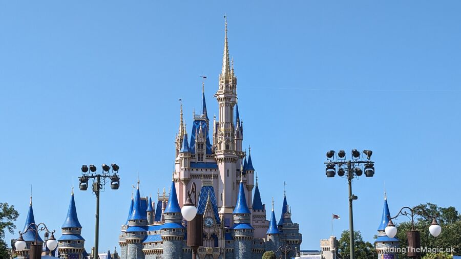 Cinderella Castle at Walt Disney World Resort in Florida on a sunny day