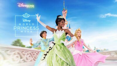 Disney World Princess Week at Disneyland Paris featuring Tiana, Belle, and Cinderella