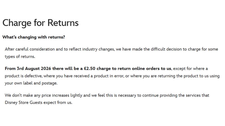 Charge for Returns. What's changing with returns?