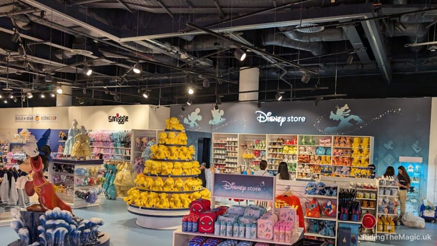 Disney store inside Birmingham Selfridges with Winnie the Pooh plush toys